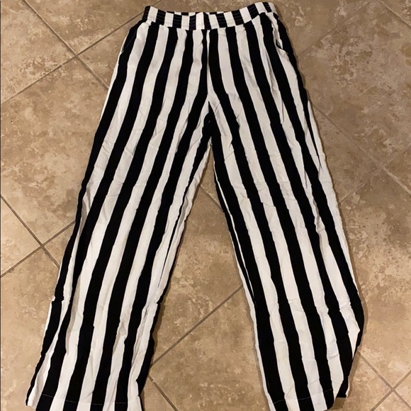 h and m striped pants